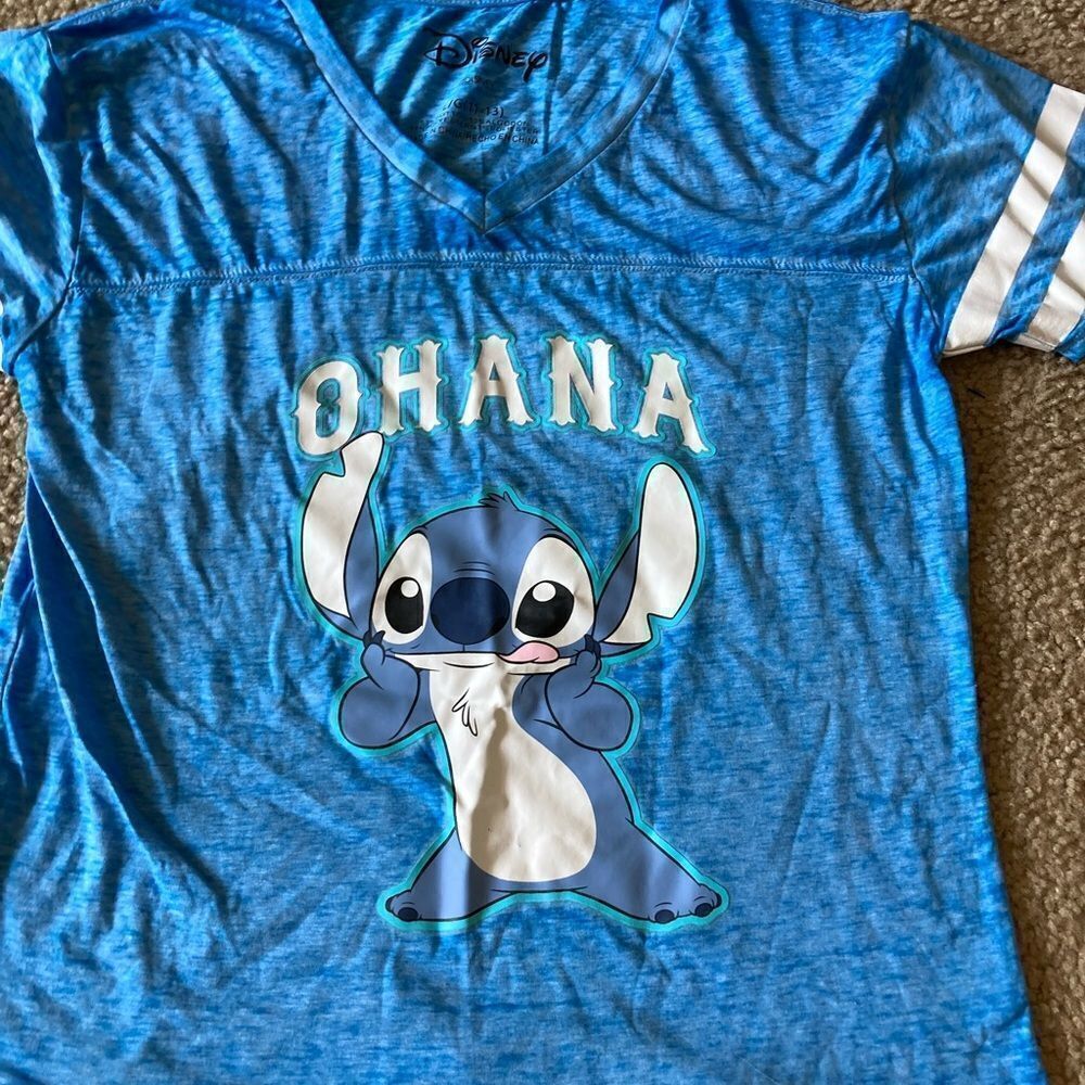 Juniors Disney Stitch Ohana Tshirt